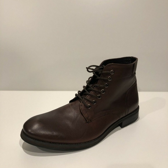 Joe\'s New Leather Lace Up Brown Oxford Ankle Boots main image 8